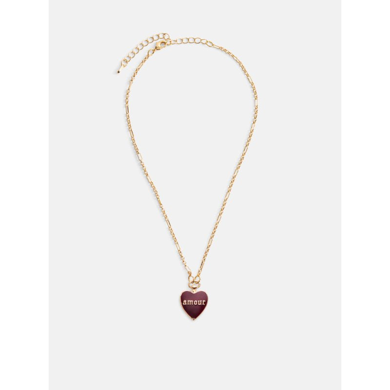 Women’s Heart Pendant Necklace 16" + 3" Extender Gold Tone Jewelry