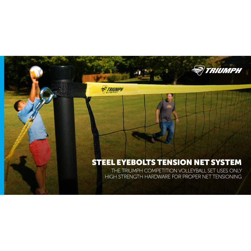 Portable Volleyball Set with Official Size Ball, Pump & Carry Bag