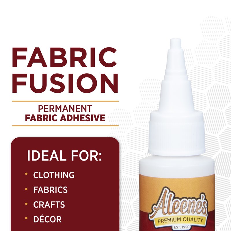 3 Pack Fabric Fusion Permanent Fabric Glue - Clear, Dries Flexible