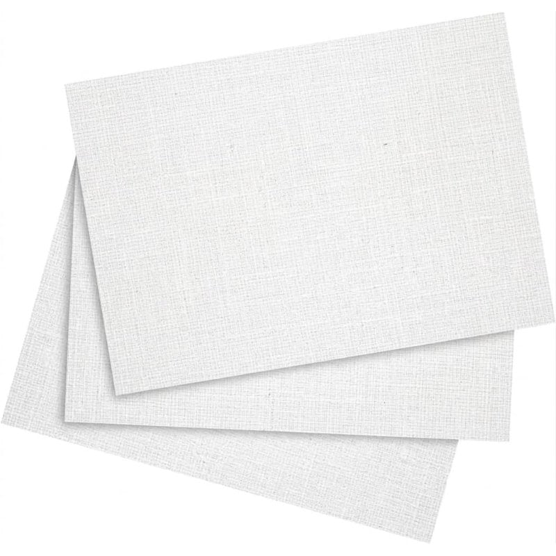 Premium Linen Textured Cardstock - Heavyweight White 130lb 350 GSM - 100 Sheets for Invitations & Projects