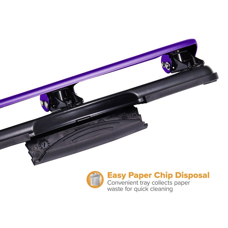 Office Hole Puncher 12 Sheet Capacity with EZ Squeeze Technology - Metal Construction