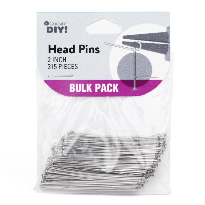 Silver Metal Head Pins for Jewelry Making - 315 Pieces, DIY Craft Supplies