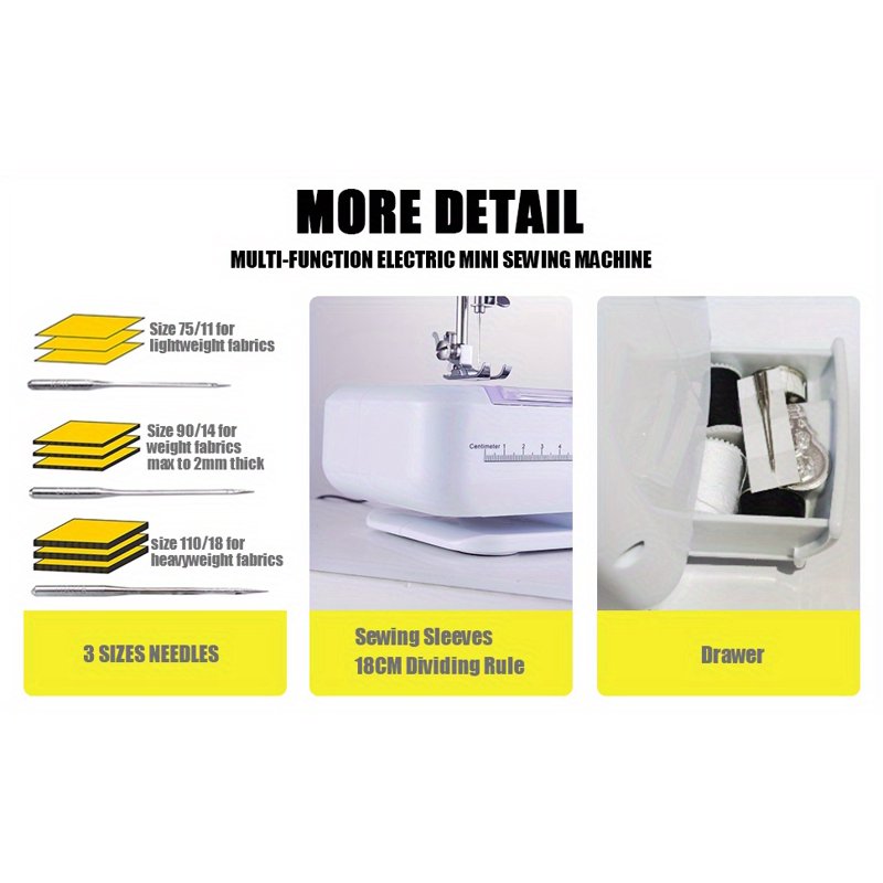 Mini Portable Electric Sewing Machine with 12 Stitches & Complete Kit