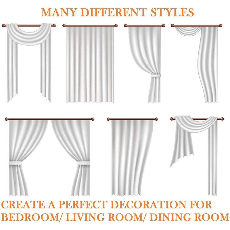 Luxury Sheer Curtain Panels with Rod Pocket - 60 x 84 Inches, Set of 2