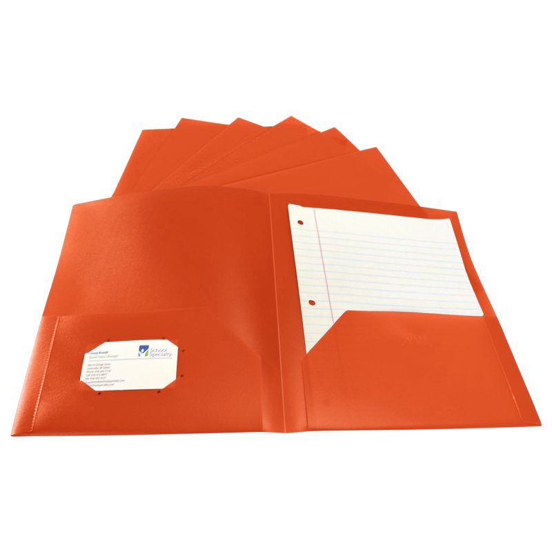 2-Pocket Poly Folder Pack - Durable Office Document Organizer