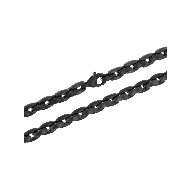 Men's Stainless Steel H-Link Chain Necklace 24 Inch - Modern Jewelry