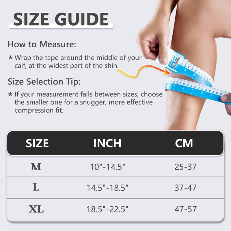 Calf Support Sleeves for Men and Women Shin Compression Brace for Shin Splints Relief