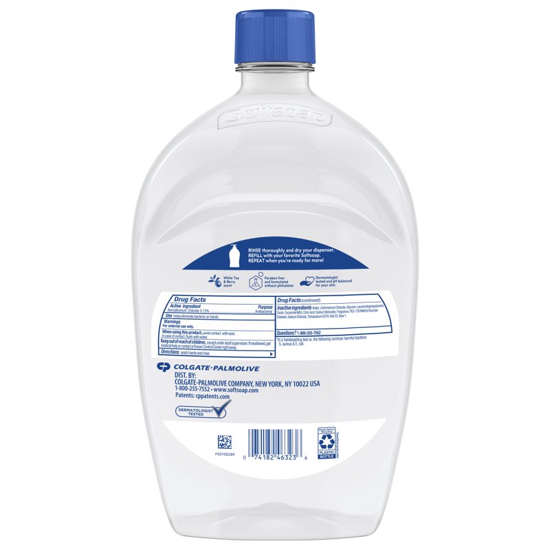 Antibacterial Liquid Hand Soap with Easy Pour Spout - White Tea & Berry Scent