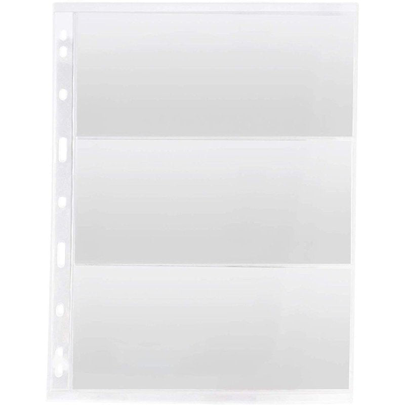 Letter Size Currency Holder Binder - Transparent Organizer for Bills and Checks