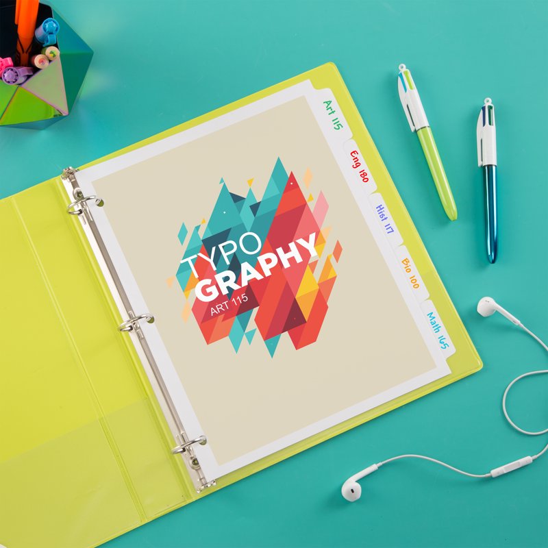 5-Tab Write-On Binder Dividers Set - 36 Pack Durable Organization