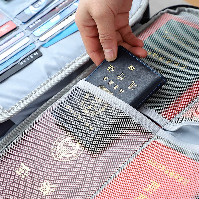 Fireproof Waterproof Document Bag with Lock - Multi-Layer Safety Organizer for Passports, Money, Laptop