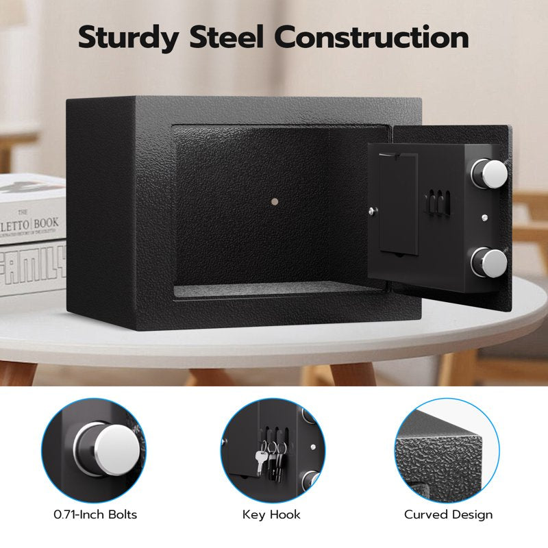 Mini Digital Safe Box with Electronic Keypad for Cash Jewelry & Firearms