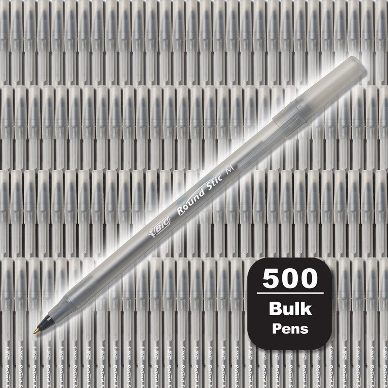 Bulk Black Ballpoint Pens 1.0mm Medium Point - 500 Pack Office Supplies