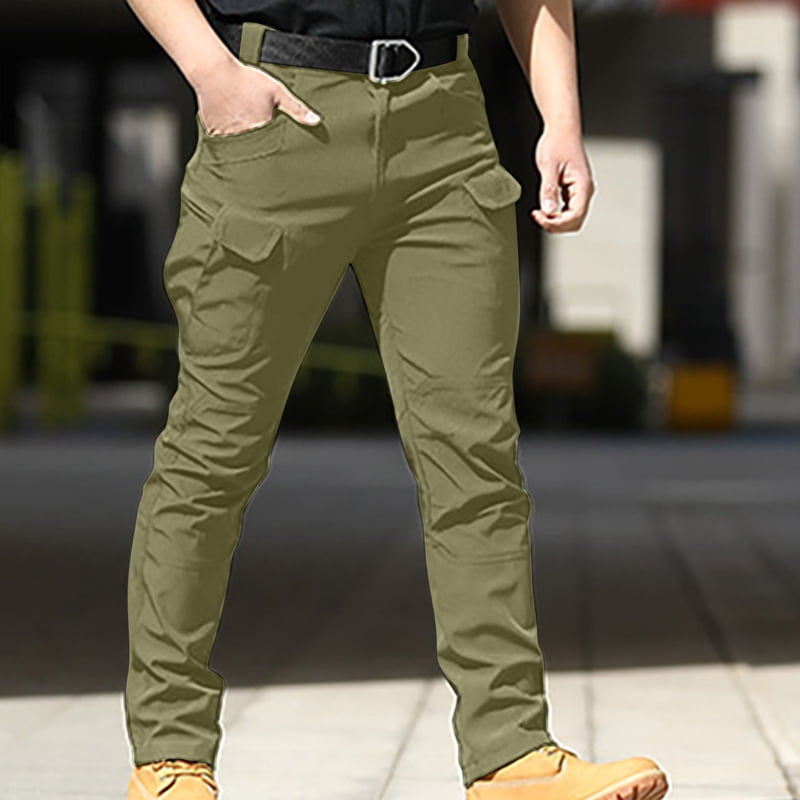 Men's Cargo Pants Outdoor Slim Fit Full Length Casual Trousers