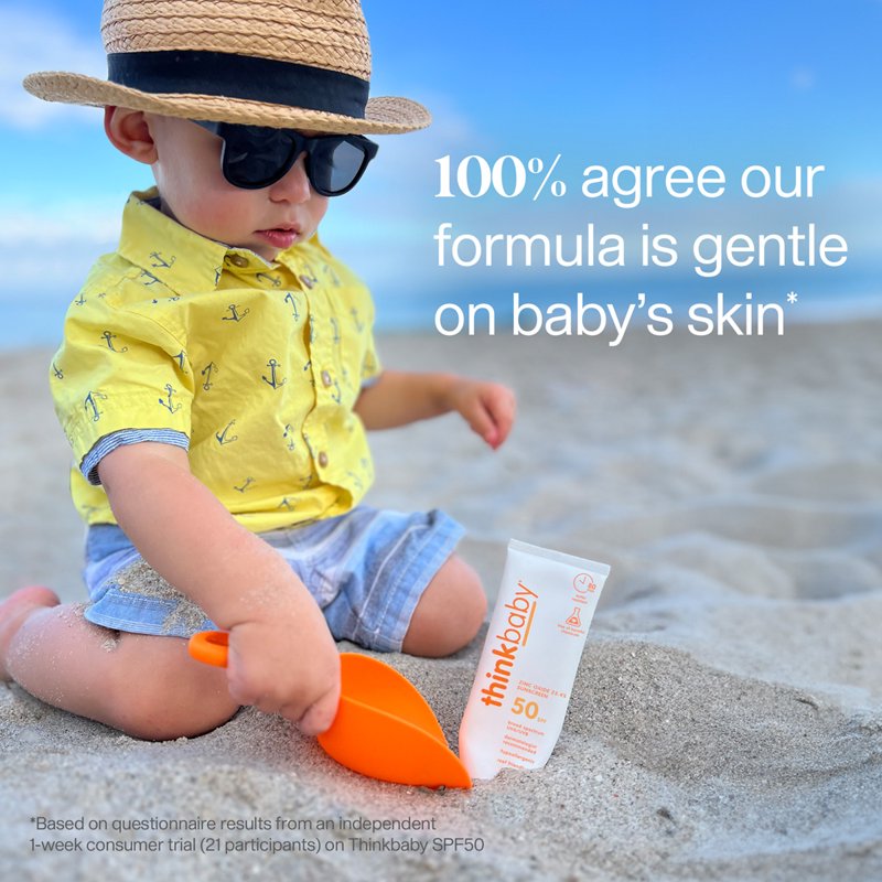 Mineral Sunscreen SPF 50+ Water Resistant Baby Sunblock 3oz - Zinc Oxide
