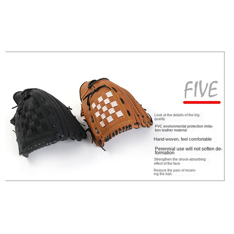10.5 Inch Baseball Glove Fielding Glove for Softball & Baseball Pink PU