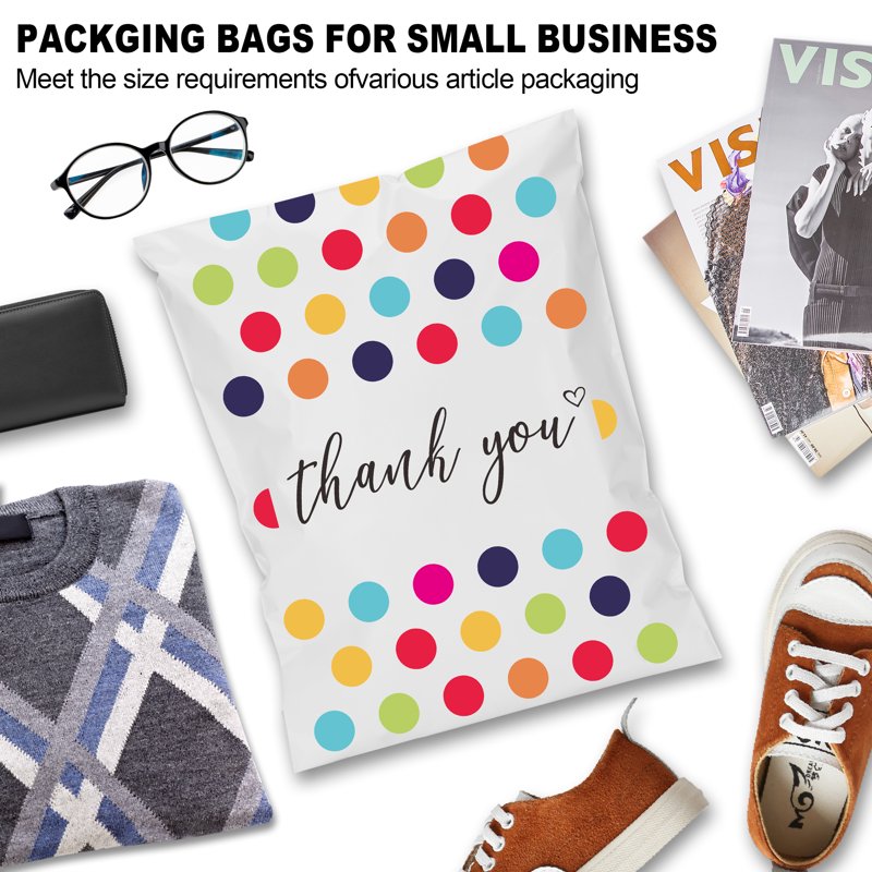 Poly Mailers Self-Seal Shipping Bags Pack 6x9 Inches Waterproof Durable Polka Dot