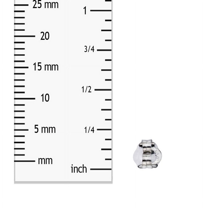 Replacement Earring Backs 14k White Gold - 1 Pair, Fits Non-Screw Posts