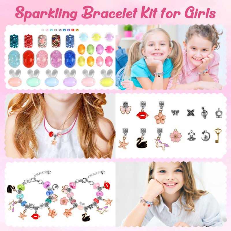 Girls Jewelry Making Kit with Beads & Accessories - 123 Pieces