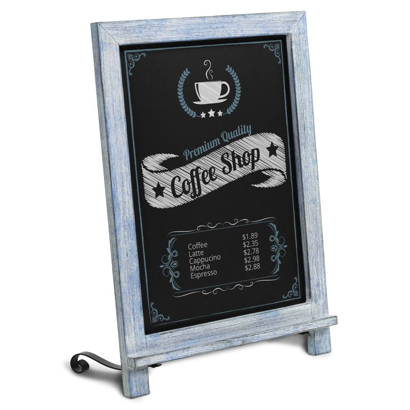 Wooden Tabletop Chalkboard with Legs Vintage Sign for Weddings & Kitchen