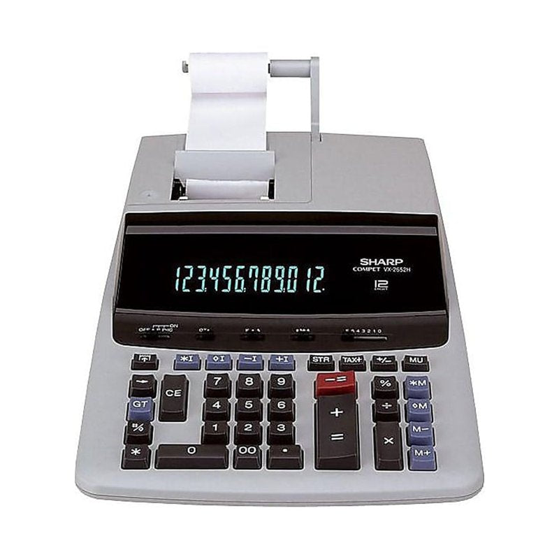 Heavy-Duty 12-Digit Commercial Printing Calculator with Ribbon Printer