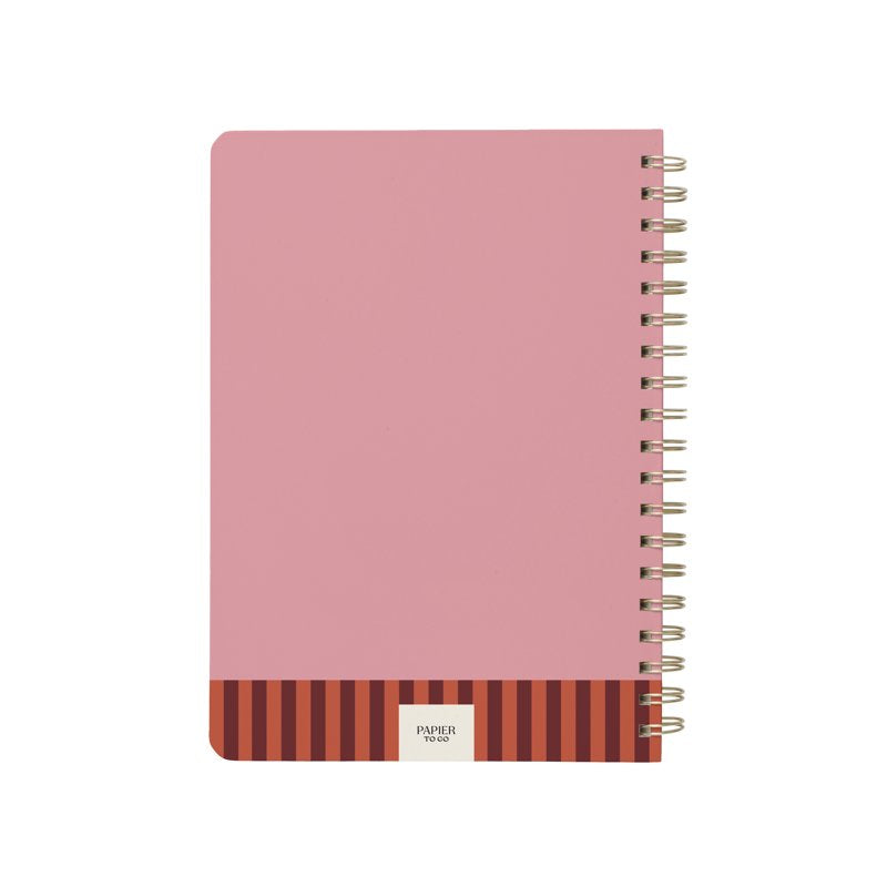Spiral Hardcover Notebook B5 Size - College Ruled Pink Lined Journal