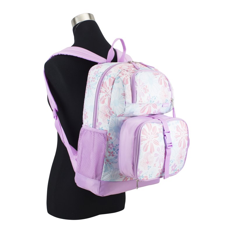 Unisex 4-Piece Combo Backpack Set with Lunch Box Shoe Pouch and Storage Case