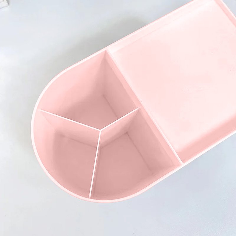 Desk Organizer with Drawer - Office Supplies & Stationery Storage Box in Pink