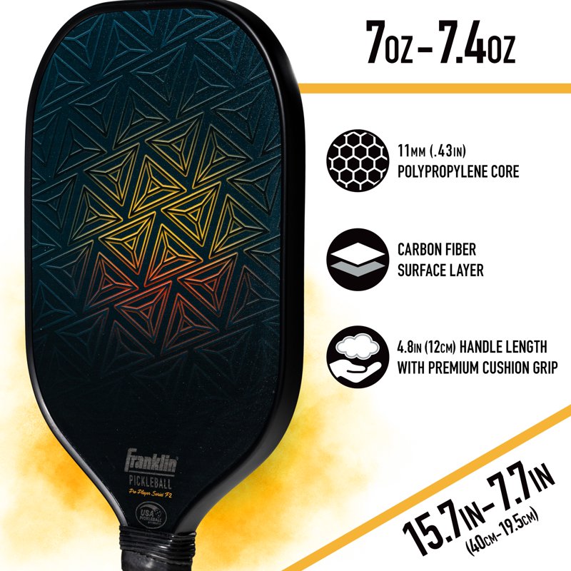 Pickleball Paddle Pro Player Carbon Fiber - USA Pickleball Approved