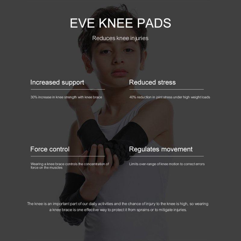 Kids & Youth Sports Knee & Elbow Pads Set - Compression Protective Gear