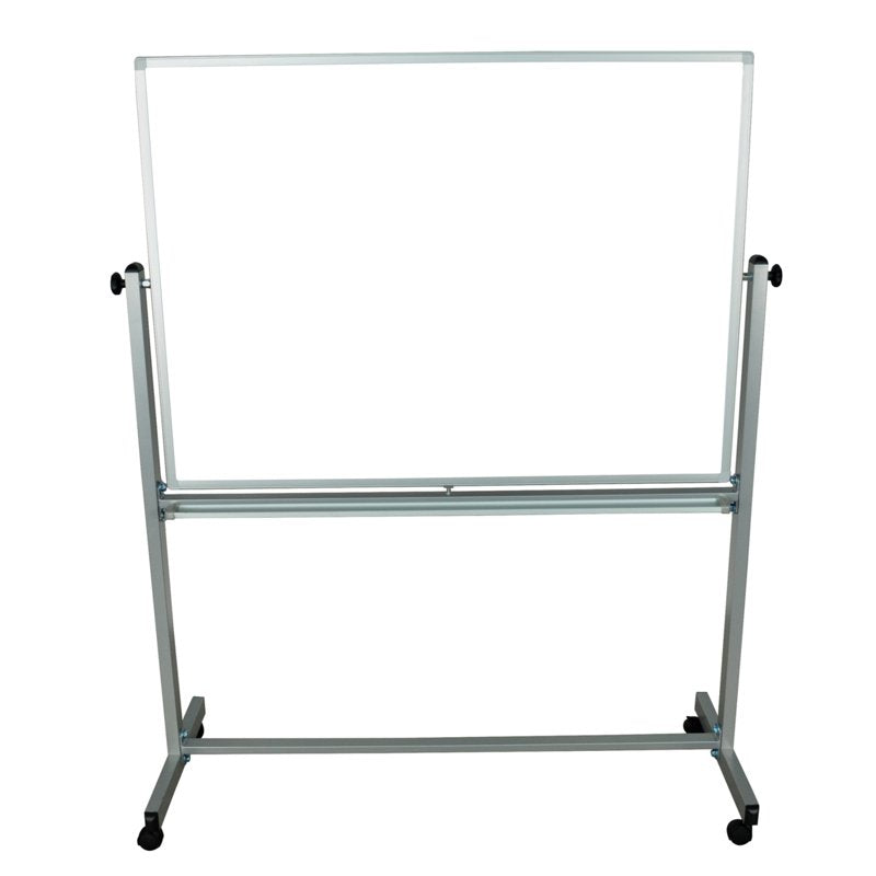 Reversible Magnetic Whiteboard with Aluminum Frame and Mobile Stand