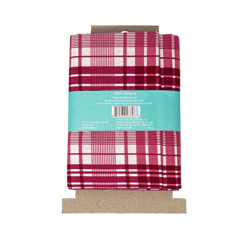 Cotton Quilting Fabric Plaid Cranberry 44" Wide - Pack of 1 or 2