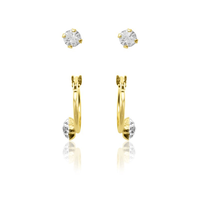Children's Crystal Earring Set - 10K Gold Filled Hypoallergenic Jewelry