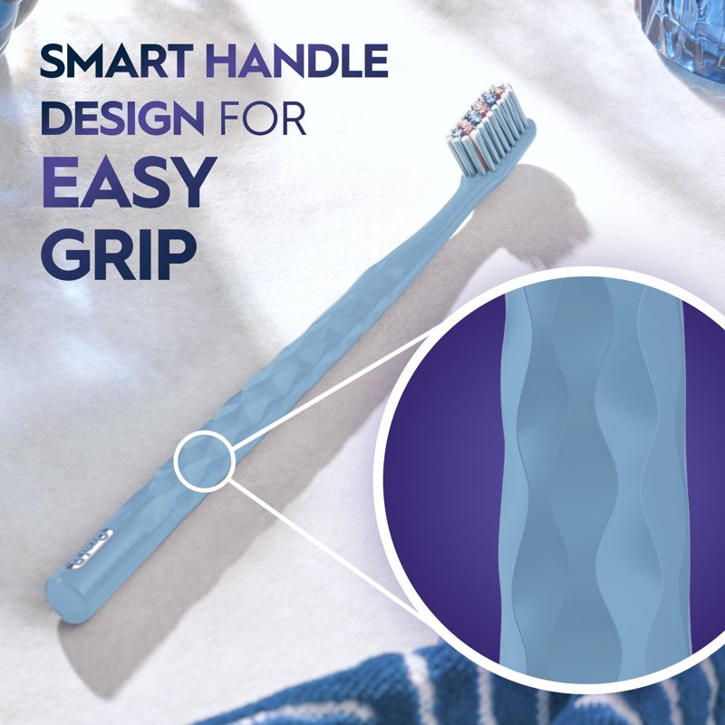 Manual Toothbrush for Whitening & Gentle Cleaning - Medium Bristles