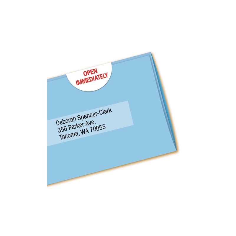 Round Mailing Seals - 1 Inch Permanent Adhesive Labels for Laser & Inkjet Printing, 600 Pack