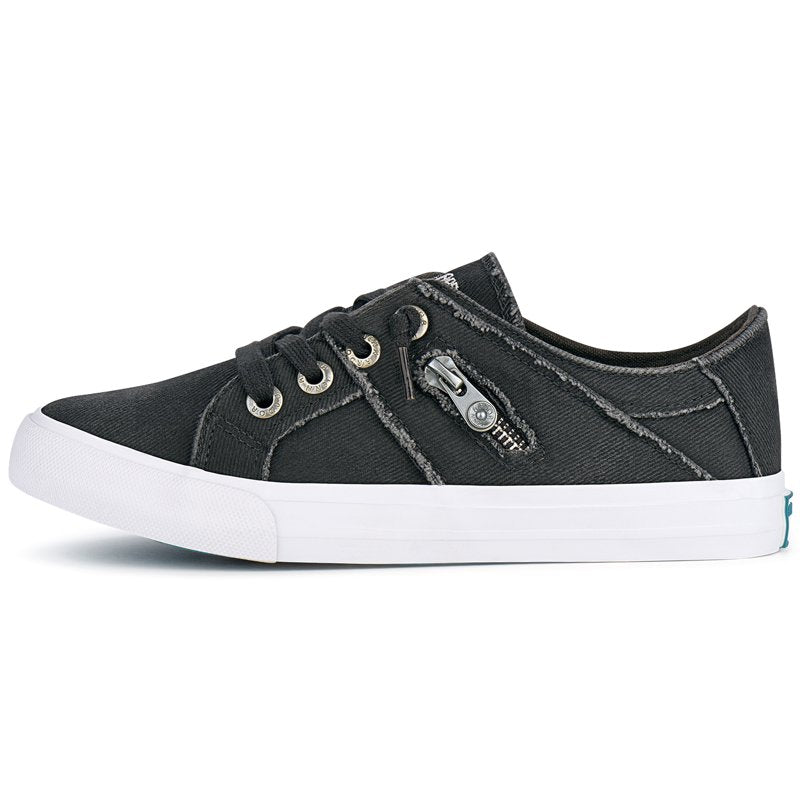 Women's Canvas Slip-On Sneakers - Trendy Casual Low Top Shoes