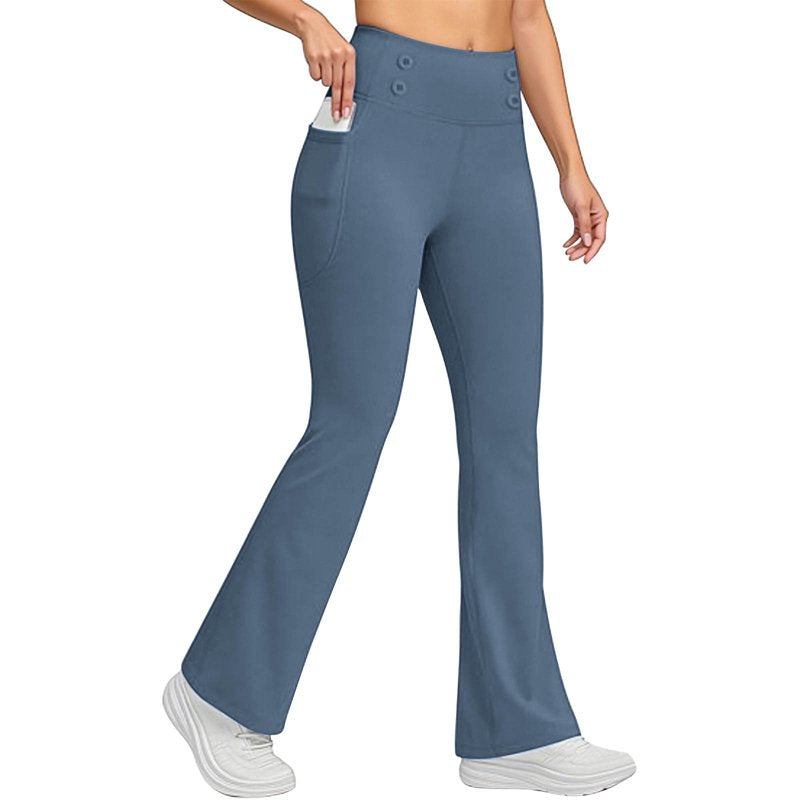 Flare Leggings for Women with Pockets and Tummy Control — Bootcut Yoga Pants