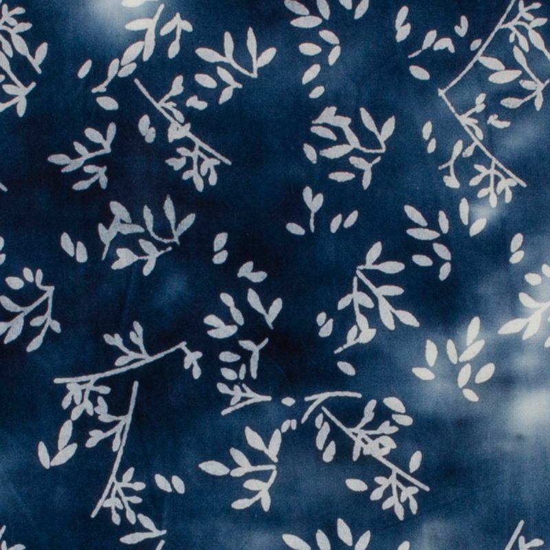 Precut Blue Cotton Batik Fabric Bundle - 18x21 Inches, 5 Pieces