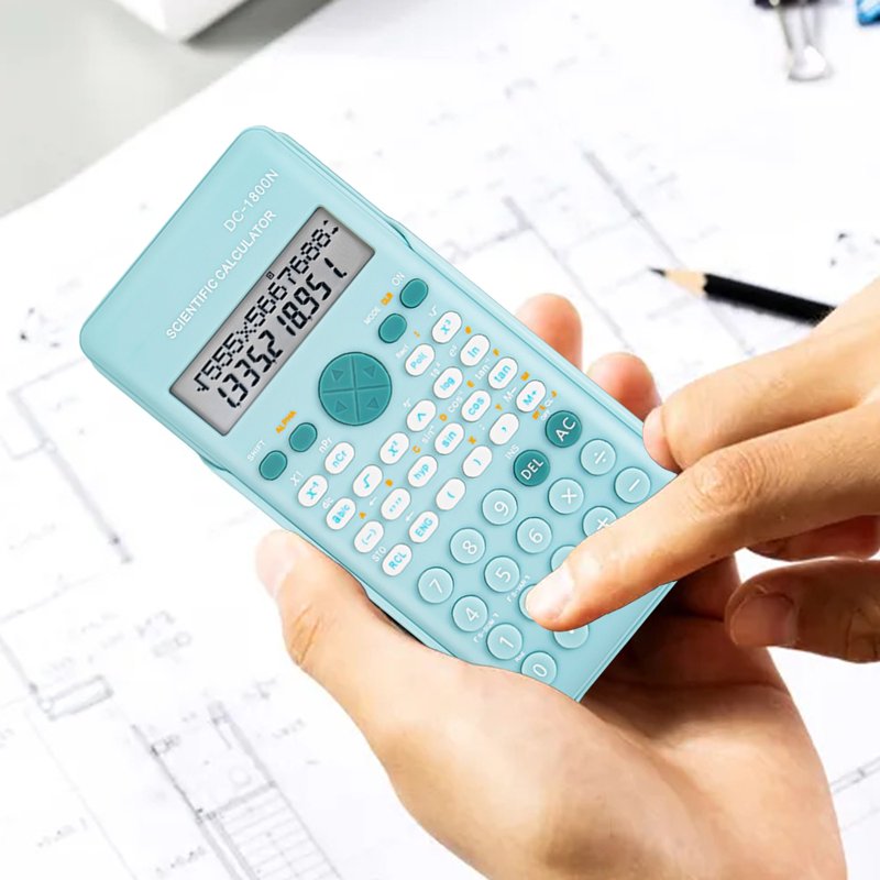 Scientific Calculator for Students 240 Functions 2-Line LCD Display Desktop Math Tool