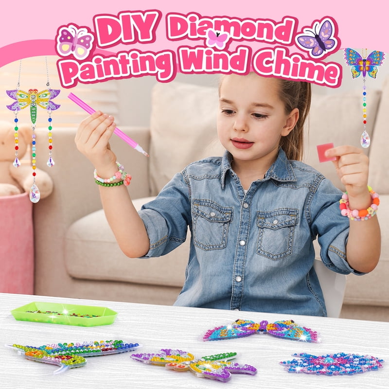 Diamond Art Craft Kit for Girls Ages 4-12 — Creative Jewelry & Wall Decor