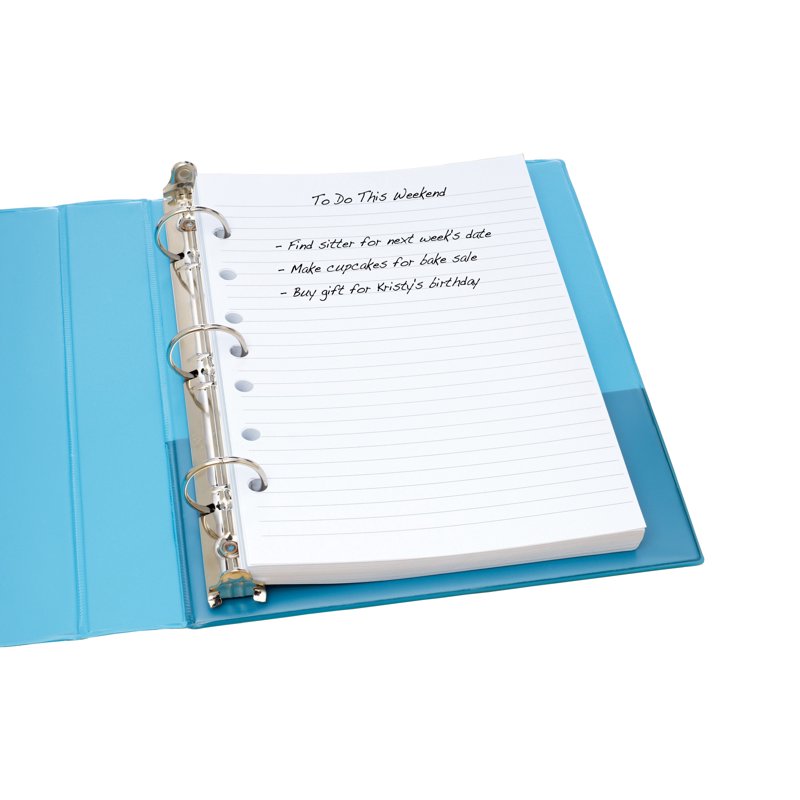 Mini Binder Filler Paper 5-1/2 x 8-1/2 Inches, Pack of 600 Sheets, College-Ruled, Fits 3 or 7-Ring Binders