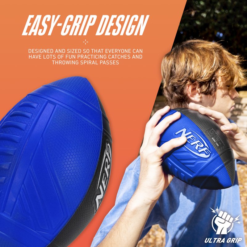 Kids Foam Football - Pro Grip 9-Inch Soft Indoor & Outdoor Play Ball