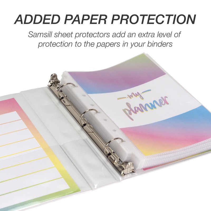 Mini View 3 Ring Binders - White, 6 Pack, Compact & Durable Organization
