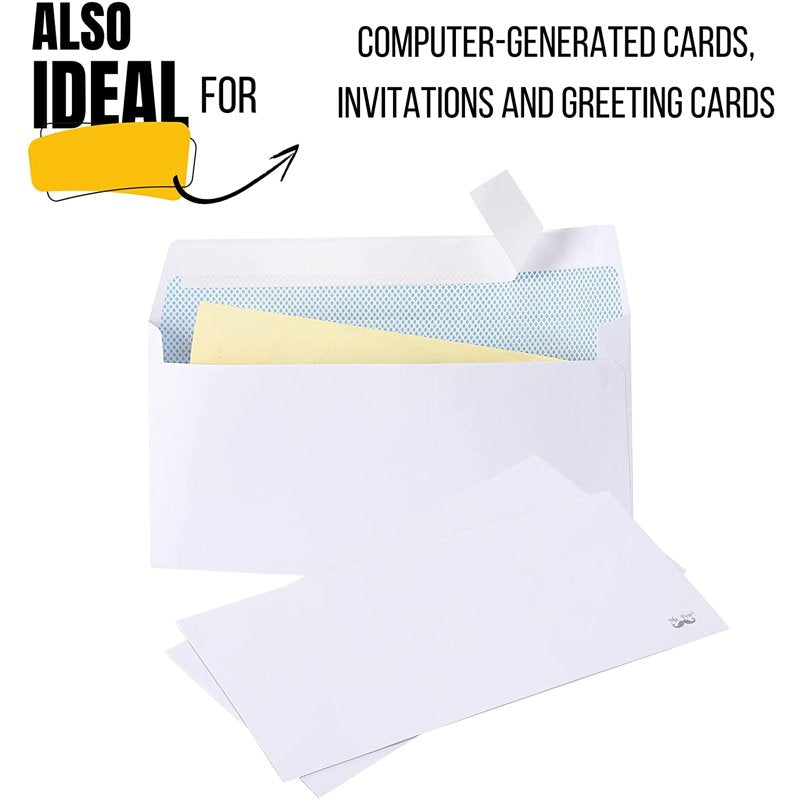 Self Seal Security Envelopes #10 - 50 Pack Business Mailing Mailers