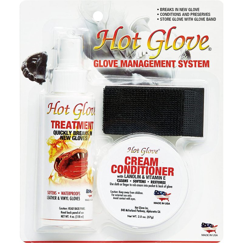 Hot Glove Break-In Kit for Baseball and Softball Gloves - Includes Heat Treatment and Conditioner