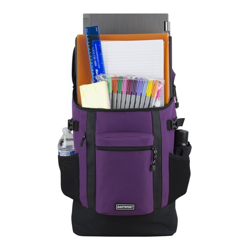 Unisex Laptop Backpack with Multiple Compartments and Water Bottle Holders