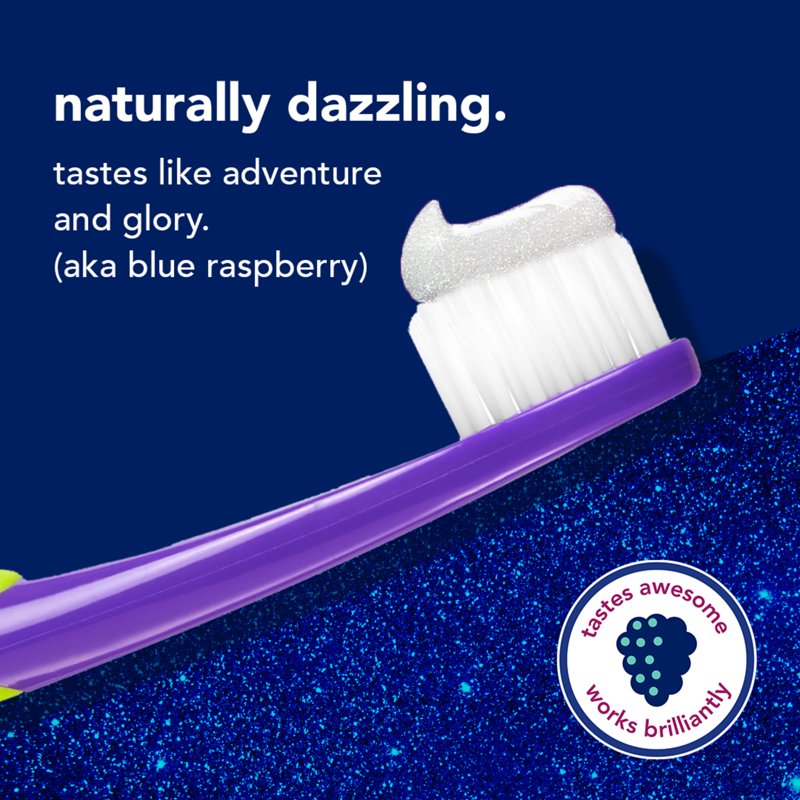 Kids Fluoride Toothpaste with Blue Raspberry Flavor, 4.2 Oz Tube - Multipack