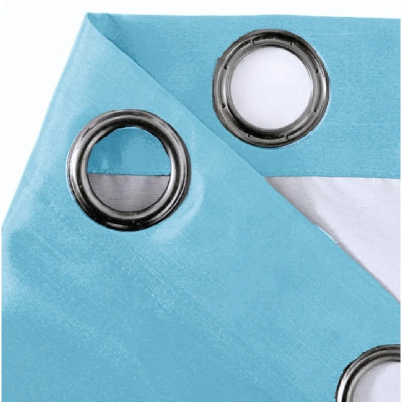 Blackout Window Curtain Drapes Set of 2 - Light Blue, 35x84 Inches