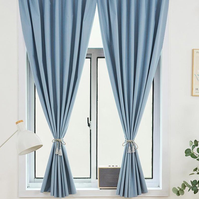 Velcro Blackout Window Curtains - No-Drill Sunshade for Bedroom & Living Room