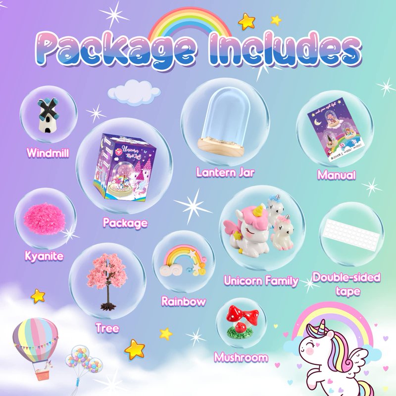 Kids Unicorn Night Light Craft Kit for Ages 3-12 - Creative DIY Toy Gift